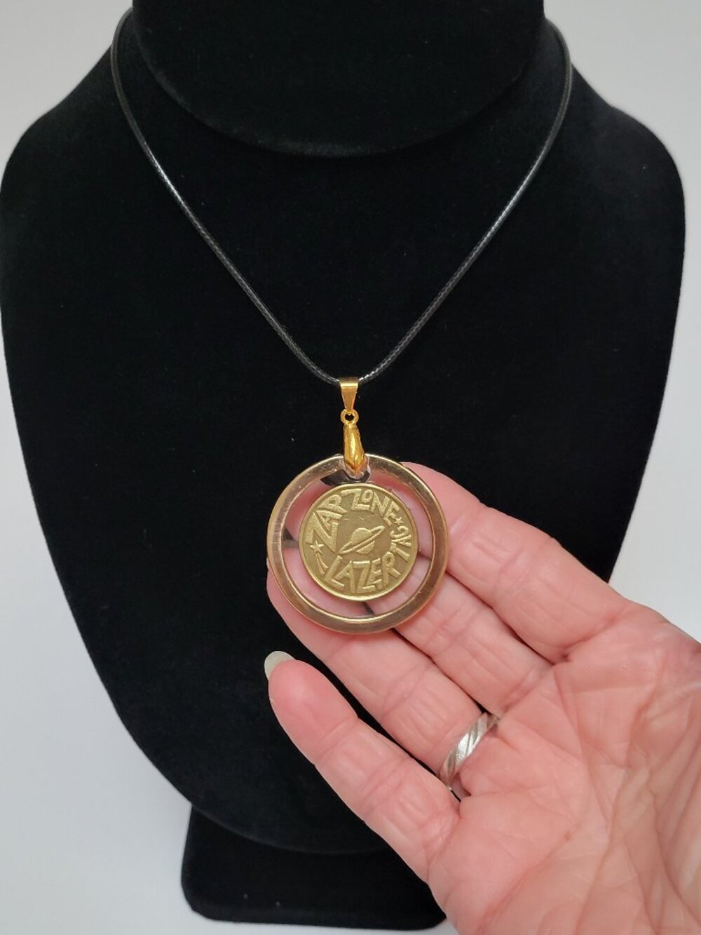 Zap Zone Laser Tag Token Resin Pendant – Retro Arcade Jewelry | Y2K Nostalgia